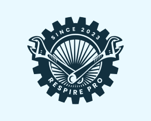 Wrench Cog Mechanic logo design