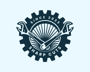 Wrench Cog Mechanic logo design