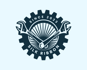 Wrench Cog Mechanic logo design