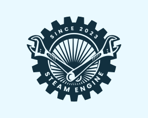 Wrench Cog Mechanic logo design