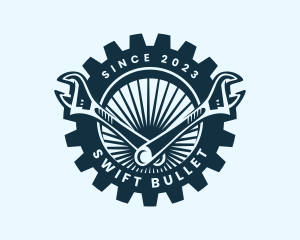 Wrench Cog Mechanic logo design