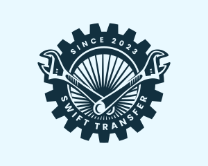 Wrench Cog Mechanic logo design