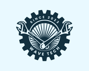 Wrench Cog Mechanic logo design