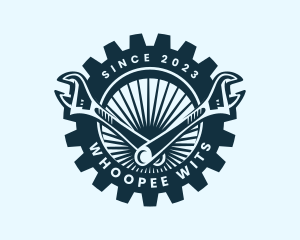 Wrench Cog Mechanic logo design