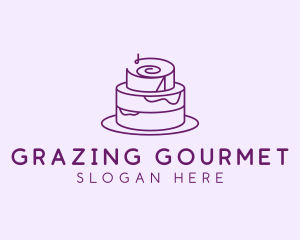 Cake Pastry Dessert logo design