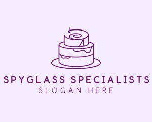 Cake Pastry Dessert logo design