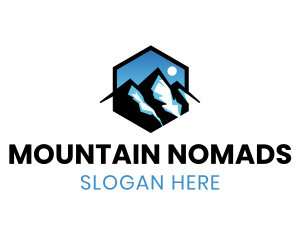 Hexagon Blue Mountains logo design