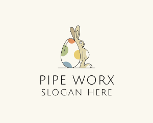 Rabbit Egg Toy logo design