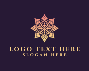 Mandala Pattern Flower  logo