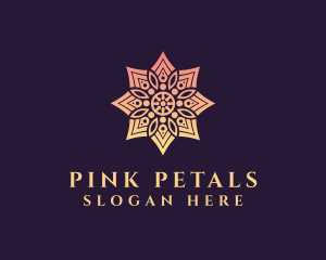 Mandala Pattern Flower  logo design