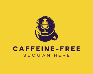 Coffee Podcast Streaming logo design