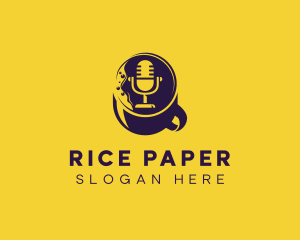 Coffee Podcast Streaming logo design