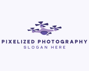 Drone Aerial Quadcopter logo design