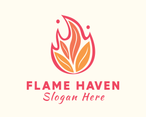 Organic Fire Leaves  logo