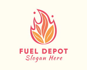 Organic Fire Leaves  logo