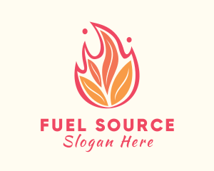 Organic Fire Leaves  logo