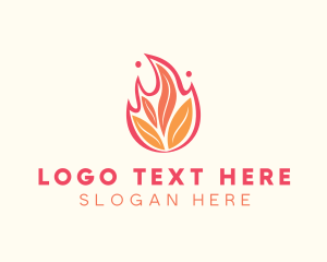 Organic Fire Leaves  logo