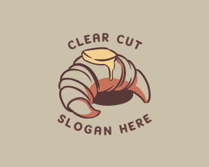 Retro Croissant Bakery logo design