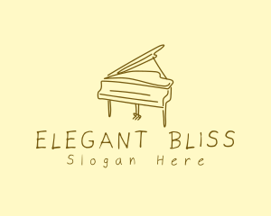 Grand Piano Drawing Logo