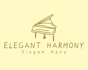 Grand Piano Drawing logo