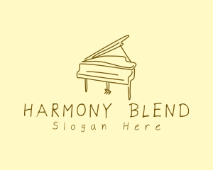 Grand Piano Drawing logo