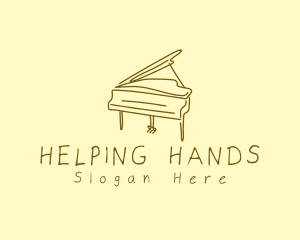 Grand Piano Drawing logo