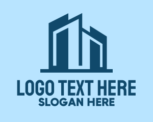 Geometric Blue City  logo