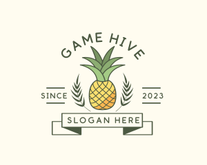 Pineapple Fruit Produce Logo