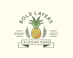 Pineapple Fruit Produce logo design