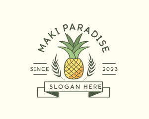 Pineapple Fruit Produce logo design