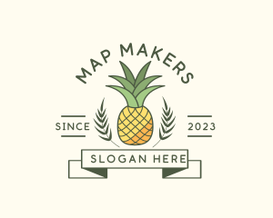 Pineapple Fruit Produce logo design