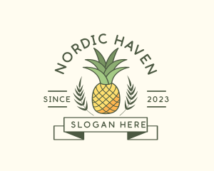 Pineapple Fruit Produce logo design