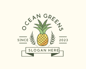 Pineapple Fruit Produce logo design