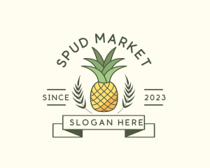 Pineapple Fruit Produce logo design