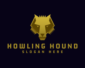 Gold Wild Wolf logo design