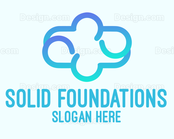 Blue Gradient Cloud Logo