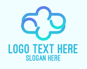 Blue Gradient Cloud logo design