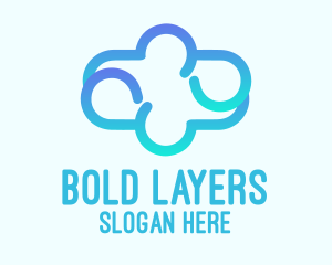 Blue Gradient Cloud logo design