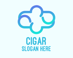 Blue Gradient Cloud logo design