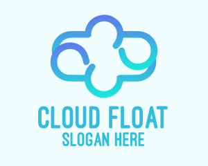 Blue Gradient Cloud logo design