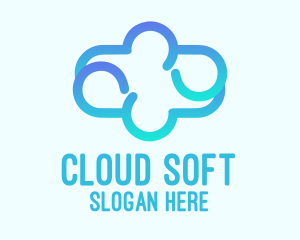 Blue Gradient Cloud logo design