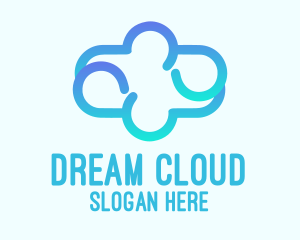 Blue Gradient Cloud logo design