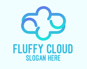 Blue Gradient Cloud logo design