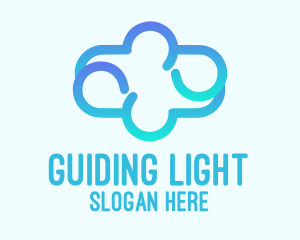 Blue Gradient Cloud logo design