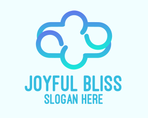 Blue Gradient Cloud logo design