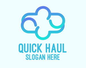 Blue Gradient Cloud logo design