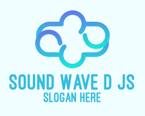 Blue Gradient Cloud logo design