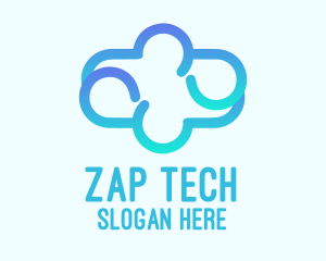 Blue Gradient Cloud logo design