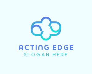 Blue Gradient Cloud logo design