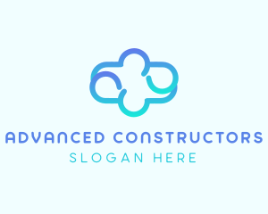 Blue Gradient Cloud logo design